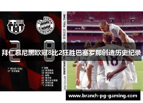 拜仁慕尼黑欧冠8比2狂胜巴塞罗那创造历史纪录
